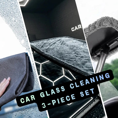 SwipeDry™ 3-Piece Windshield Kit: Microfiber Cloth & Brush