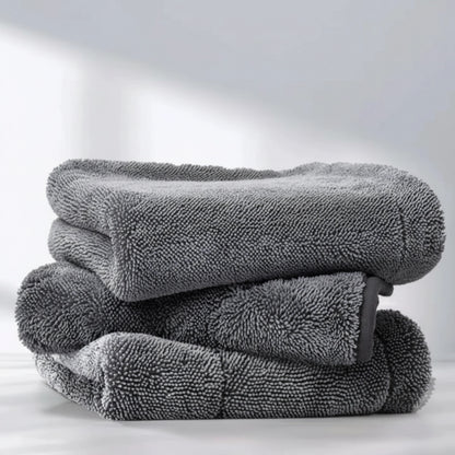 SwipeDry Premium Car Drying Towel Kit with Twisted Loop Technology - Complete 3-Piece Set.